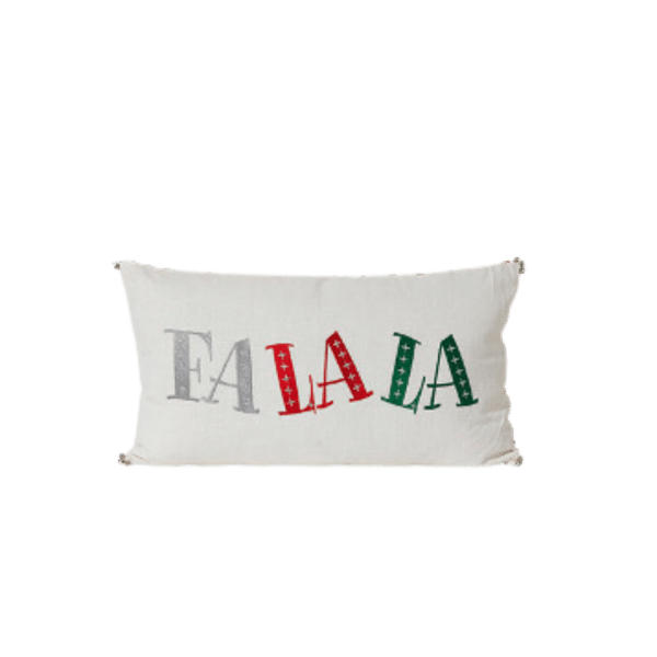 FA LALA  CHRISTMAS PILLOW 16"L.  cojin - cojines